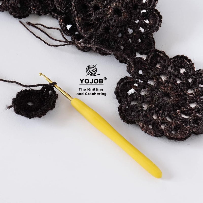 YOJOB 2Pack Size B / 2mm, C / 2.5mm Crochet Hooks, Super Smooth & Ergonomic for Beginner and Advanced (2.0mm, 2.5mm) - Image 5